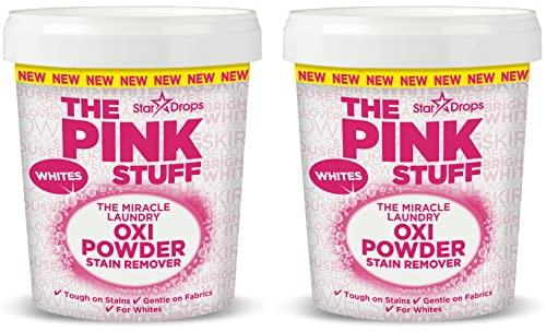 Stardrops – The Pink Stuff – The Miracle Laundry Oxi-Pulver fläckborttagare för White's Bundle (2 vita pulver)