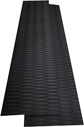 TOOGOU DIY Traktion mit rutschfestem Griff Matte Pad (23x90cm) Vielseitig & Trimmable EVA Blatt Pad für SUP, Surfen, SUP, Skimboards Standup & More (2 Stück Schwarz)