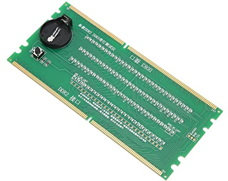 Probador de RAM para Computadora Portátil, Probador de Memoria de Computadora de Escritorio DDR2 DDR3 Tarjeta de Prueba de RAM con Luz LED 2 en 1 PCB Diodos Emisores de Luz Probador de Placa Base de E