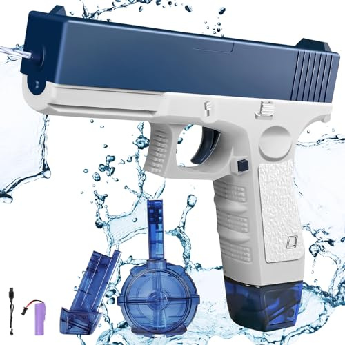 OSDUE Pistola ad Acqua Elettrica, Fino a 32 FT Pistole ad Acqua Potenti a Lunga Distanza, Pistola ad Acqua Elettrica per Adulti e Bambini, Spiaggia Estiva Festa giocattolo Blaster Ad Acqua