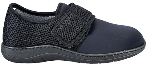 EXTRO STYLE - Scarpe Ortopediche Tecnica Soft con Plantare Estraibile, per Alluce Valgo e Dita A Martello, Scarpe Traspiranti e Antiscivolo con Tomaia in Setaflex, Nero, Taglia 41
