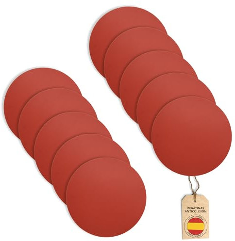 AGALET® 10 Pegatinas para Cristales Anticolisión Fluorescentes en Oscuridad | Adhesivos cristales ventana | Pegatinas Anticolision (Rojo)