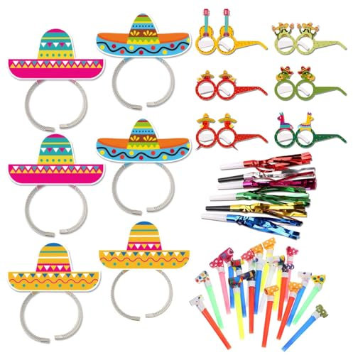 Diadema para Fiesta Mexicana Diadema，Fiesta Mexicana - Sombreros y Gafas de Fiesta, Complementos ideales para tu Altar de Muertos Mexicano para Festivales Carnavales Halloween Acción de Gracias