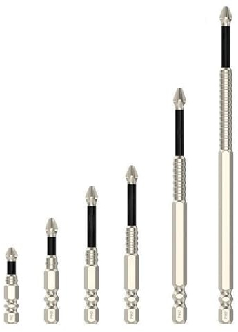 K5 halkskyddsbit K5 slagtålig och halkfri högmagnetisk skruvmejsel-borr-bit-set Ph2 slagmagnet-korsborr universell halkfri magnet elektrisk skruvmejsel set