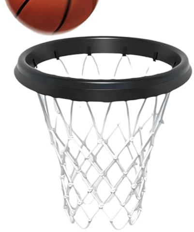 rete da basket portatile, di ricambio per canestro, telaio rimovibile, tricolore intrecciate, facile da installare, sistema di lancio e attacco per interni ed esterni