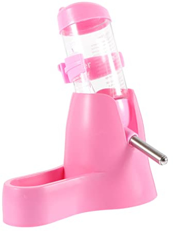 HANABASS Botella de Agua para Hámster y Dispensador Multifunción para Mascotas Pequeñas, Plástico, Capacidad 80ml, Uso en Jaula para Hámster, Suministro Esencial para Pequeños Roedores