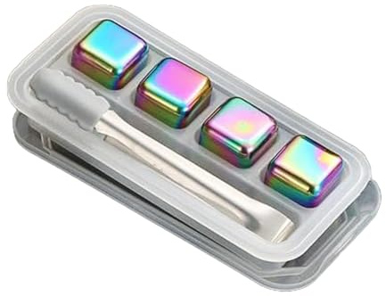 XINYIN 4/6/8pcs Resolubile Pietra Raffreddamento E Pinze Bere Refrigeratore per Cocktail Liquori Succhi Frutta Raffreddamento Cubetti Ghiaccio in Acciaio in in Pietra