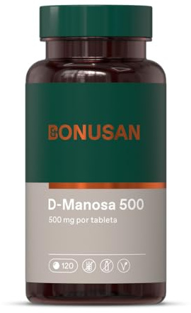 Bonusan D-Manosa 120 Comprimidos de 500mg - 6000mg por 12 Comprimidos - Suplemento Natural para el Sistema Urinario