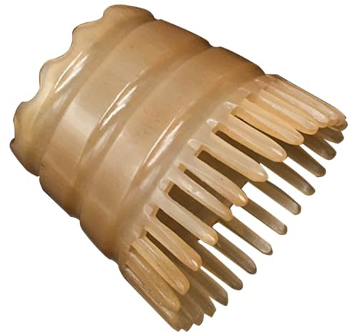 DIYEAH Peine de Masaje de Cuerno Natural para Cuero Cabelludo, Cepillo de Champú Hecho a Mano, Masajeador de Cabeza Antiestrés, Color Aleatorio, Herramienta para Lavar y
