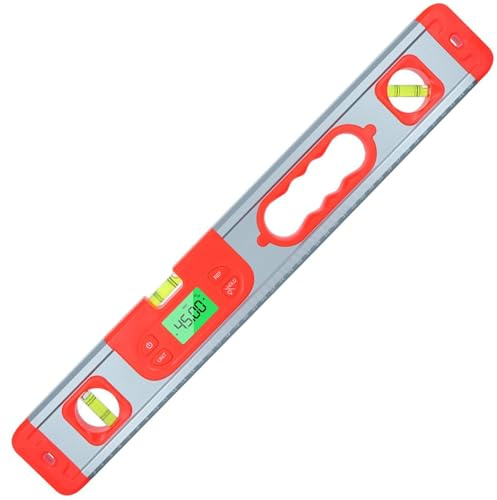 Livella a bolla d'aria digitale da 50 cm, livella magnetica siluro con display a LED, strumento di misurazione per la lavorazione del legno da 50 cm, per edilizia e fai da te, ergonomico in