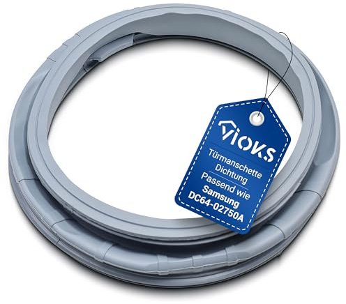 VIOKS dörrmanschett, ersättning för samning DC64-02750A DC64-02888A gummitätning tvättmaskin – dörrtätning gummi, veckad bälg, manschett, gummitätningsring för frontlastare tvättmaskin