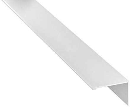 Gedotec Griffleiste Edelstahl-Optik Möbelgriff für Sideboard & Schränke - H8300 | Länge 2500 mm | Küchen-Griff mit Tiefe: 43 mm | Schrankgriff Aluminium | 1 Stück - Design Profilleiste Alu 2,5 Meter