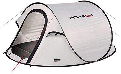 High Peak Wurfzelt Vision 2, Pop Up Zelt für 2 Personen, Festivalzelt freistehend, super leichtes Schnellöffnungs-Wurfzelt, 2000 mm wasserdicht, UV 60 Sonnenschutz, Ventilationssystem, Moskitoschutz