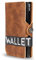 WLine Porta Carte di Credito Uomo e Donna Schermato in Pelle PU - Portafoglio Uomo Slim Rfid Compatto ed Elegante - Portatessere Uomo Tascabile (Marrone Chiaro Vintage senza Zip)
