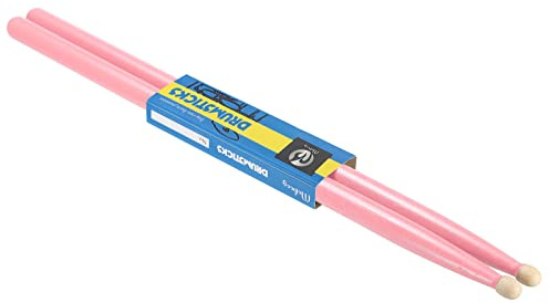 PATIKIL Maple Wood Drumstick Anti Slip Drum Stick 5A Pink 1 Pair for Drumming Musical Instrument Percussion