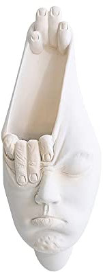 Portavaso per Piante Vaso da Fiori Sospeso per Interni Vaso da Appendere Al Muro Vaso per il Viso in Resina Vaso per Fiori Decorativo Portavaso per Fiori per la Decorazione della Parete Vaso per(#1)