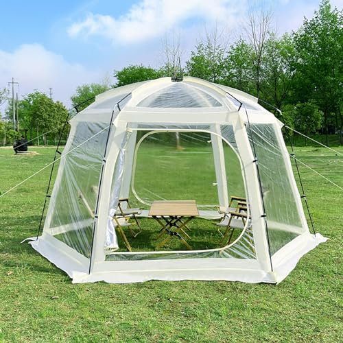RuiYiL Gazebo a Bolle Pop-up per Tenda da Giardino, Tettoia per Patio da Giardino con Cupola Igloo per 5-7 Persone, Tenda Portatile in PVC Trasparente Resistente alle Intemperie per Eventi Sportivi