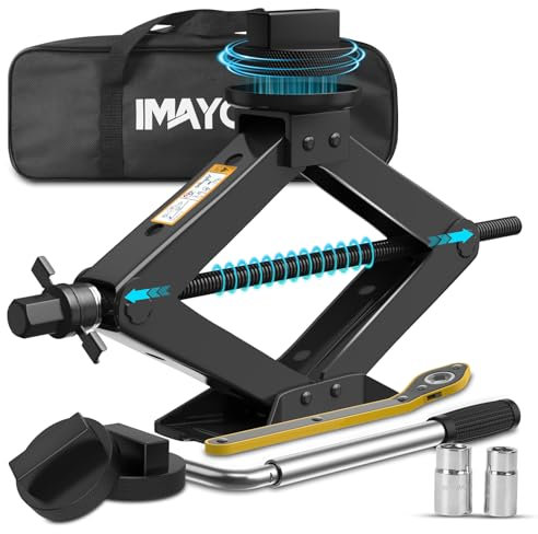 IMAYCC Car Jack Kit for Mercedes Benz, 2.5t Scissor Jack with 2Pcs Jack Rubber Pad, Mercedes Accessories, Heavy Duty Steel Car Lift, Portable Tire CarJacks Emergency Kit, Tyre Repair Changing Tool