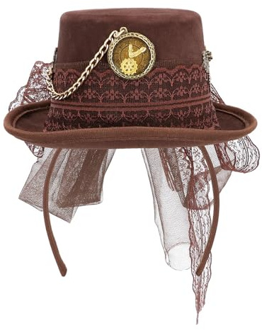 Boland - 54580 - Steampunk serre-tête avec chapeau, couvre-chef pour adultes, festival, carnaval, fête à thème et cosplay