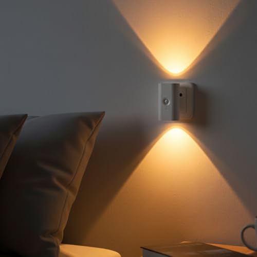 LED Nachtlicht Steckdose mit Bewegungssensor, 2er-Set Nachtlichter mit Dämmerungssensor, Dimmbar & 3 Farbtemperaturen 1800/3000/5000K, Orientierungslicht für Flur Treppen Schlafzimmer Kinderzimmer