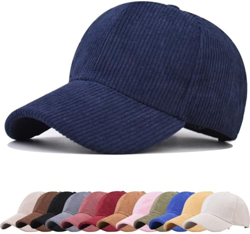 Gorra de Béisbol Vintage Unisex Sombrero de Sol de Pana Ajustable Gorra de Camionero Gorra Plana Vintage Color Sólido Ajustable Trucker Sombrero Cap Newsboy para Viajes al Aire Libre