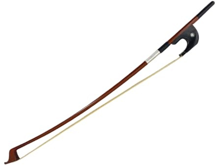 YoungMonic 3/4 aufrechter Kontrabassbogen Deutscher Hochgriff Bass Schwarz Pferdehaar Advance (3/4 Bogen)