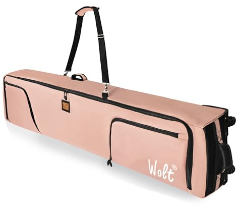WOLT Snowboard Bag with Wheels- Padded Ski Bags for Air Travel, Fit to Double Pairs of Skis up to 190 cm