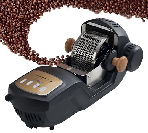 Tostador de café por aire caliente, máquina eléctrica de 1500 W, con panel de control LED, 7 niveles de tueste ajustables, capacidad de 130 a 300 g; ideal para cafeterías, restaurantes y el hogar.