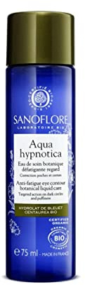Sanoflore Aqua Hypnotica Esssence Botanique Bio Yeux & Cils – Anti-Fatigue, Anti-Pocher & Anti-Cernes – Bleu-et-Bleuet Bio, Acide Hyaluronique Naturel – Cadeau Premium Beauté - 75 ml
