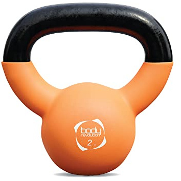 Body Revolution Neoprene Coated Cast Iron Kettlebells - Home and Gym Weights - Strength and Fitness Training Equipment for Men and Women, 2kg - 24kg
