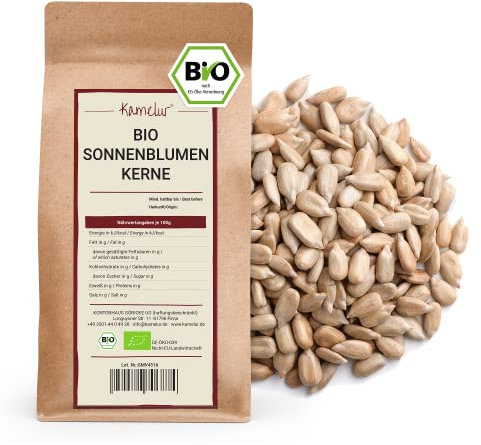 1kg de graines de tournesol BIO décortiquées - graines de tournesol de haute qualité pour la pâtisserie et autres - graines de tournesol en emballage biodégradable