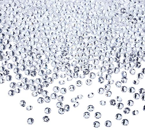 2000 Pieces Clear Wedding Table Scatter Crystals Acrylic Diamonds Crystal Christmas Fillers Vase Glass Beads for Vases Table Centerpiece Wedding Bridal Shower Decorations 4.5 mm/ 0.18 Inch(Clear)