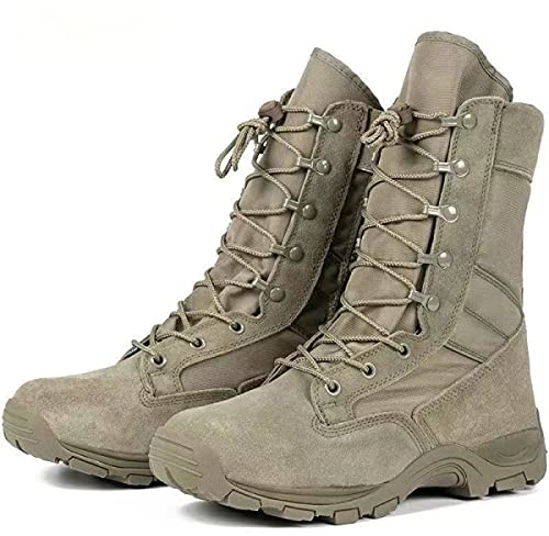 MUTERUN Cómodas Botas Tácticas Militares para Hombre Botas de Combate Ligeras Botas de Montaña de Gamuza con Cremallera Lateral-Z03