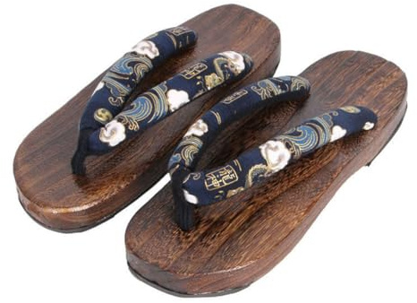 CHEWYZ Sandales Traditionnelles Japonaises pour Hommes Sabots Chaussures Kimono antidérapants Sabots Tongs Geta,Pantoufles Plates Semelle Femme Kimono Sabots Chaussures (Size:EU 43,Color:Bleu +A)