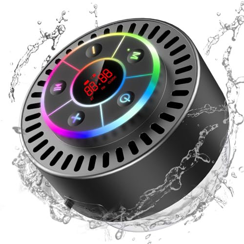 docooler BT Lautsprecher Wasserdicht IPX7 für Badezimmer, staubdicht, stoßfest, LED-Display, integrierter Mini-Lautsprecher FM-Radio