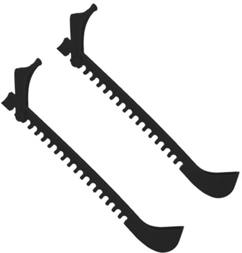 TOGEVAL Einstellbare Schlittschuhschutz Kufenabdeckung Verschleißfeste Eiskunstlauf Klingen Schützer Sicherer Transport Flexible Zuschneidbare Profi-klappschutz Hülle Schwarz