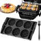 Meetory Waffeleinsatz Kompatibel für Tefal OptiGrill XL, 4in1 XL, 2in1 XL, Elite XL, Plus + XL, Elite Plus XL, Wiederverwendbare Waffelform Backschaleneinsatz aus Silikon für Belgische Waffeln