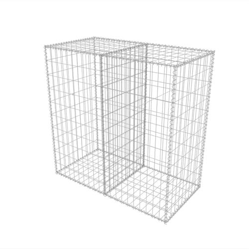 Ergode Gabion Basket Galvanised Steel - Strong Retaining Wall, Rustproof & Weather-Resistant - Easy Construction - Ideal for Garden Projects (39.4x19.7x39.4)