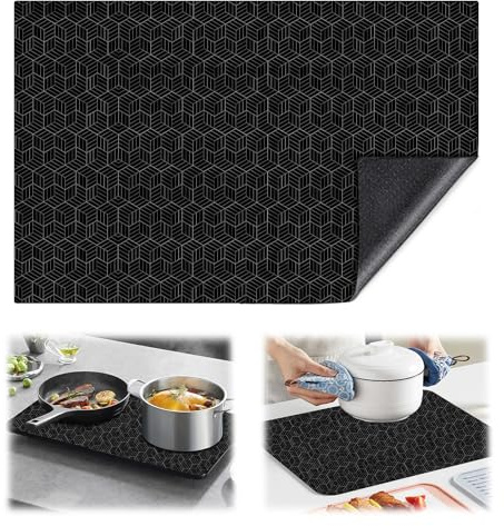 52x78cm Silikon Induktionskochfeld Schutzmatte, Hitzebeständige Unterlage, Rutschfeste Induktionsmatte, -40°C~240°C, Hochtemperaturbeständig, Kein Kontakt mit Offener Flamme