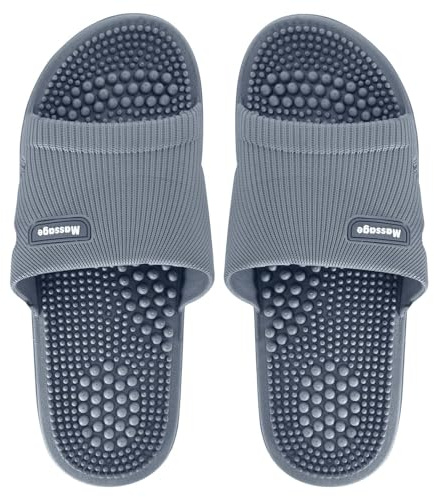 Zimoer Masaje Zapatillas Masajeador de Pies Zapatos de Acupresión Zapatillas Sandalias para Hombres Mujeres Zapatos Antideslizantes Estimulación Zonas Reflexales Alivio Fascitis Plantar