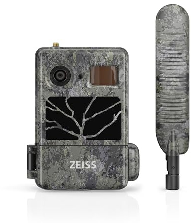 ZEISS Secacam 3 Wide-Angle - Caméra de Chasse Connectée Grand Angle 100°, 4G, 32Go, APP, 12MP, HD1080, Détection Infrarouge 20 m, Vision Nocturne, Étanche IP66, 60 LEDs noires invisibles, Surveillance