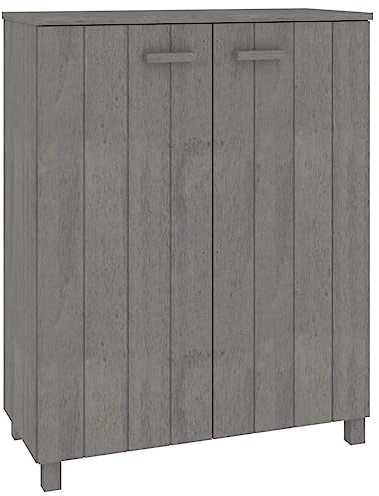 vidaXL Armoire à Chaussures Étagère à Chaussures Organisateur de Chaussures Meuble de Rangement Gris Clair 85x40x108 cm Bois de Pin Solide