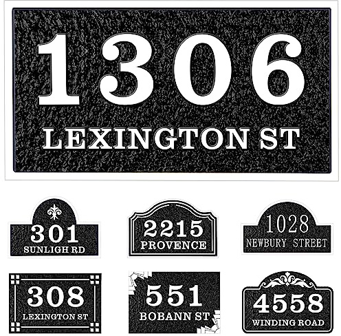 Personalized Cast House Address Plaque - Custom Number Sign for Mail Box, Street Name Plate - Outside House Signs