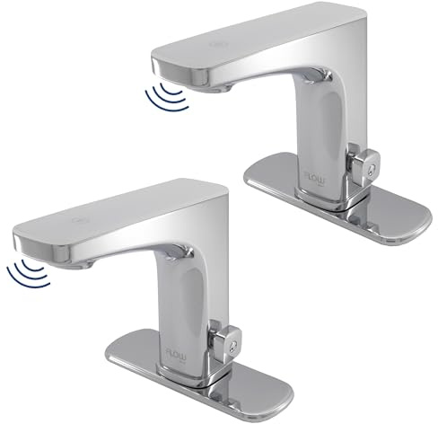 Bio Bidet Grove 2 Pack Touchless Bathroom Sink Faucet, Hands Free or Touch Activated, Chrome