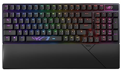 Asus ROG Strix Scope II 96 Mechanische Gaming-Tastatur, kabellos, ABS, austauschbare ROG RX Red Switches, RGB-Beleuchtung, italienisches Layout, Schwarz