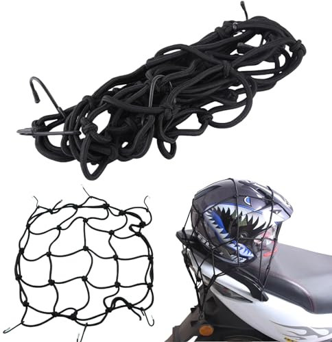 Redes de Equipaje Moto,Red de Cascos Moto,Motocicleta Elasticos Transporte Red,Red Elástica para Casco,Red de Equipaje Elástica Moto,Red Elástica Carga para Bicicleta Moto Cuerda Equipaje