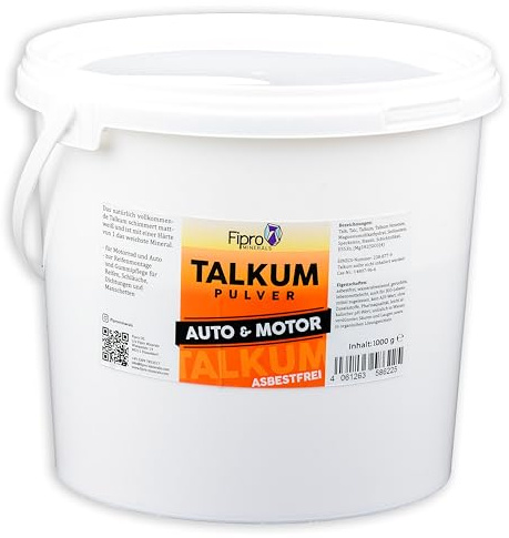 Sucelos Fipro Minerals Poudre de talc 6 x 1 kg | Poudre de talc d'entretien pour vélo, moto, cyclomoteur, voiture, sans amiante, 100 % talc, pour montage des pneus, changement de pneus, manchettes