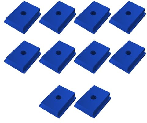 M6 Binario con scanalatura a T, dadi scorrevoli T-nut, dadi a T in lega di alluminio, utensili per la lavorazione del legno (confezione da 10, blu)