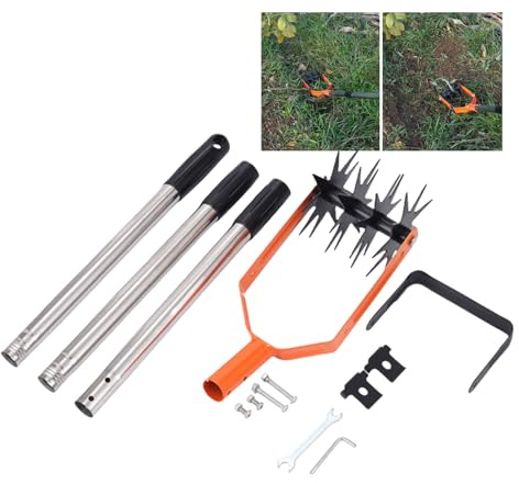 Coltivatore rotativo, coltivatore rotativo da giardino, fresa rotante, resistente, dura e morbida, con mango antiscivolo, per e giardino, fresa portatile da giardino