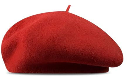 HMCEY Basco Lana,Berretto Francese Donna,Basco Cappello da Pittore,Cappello Parigino Donna,Artista Berretto Eleganti Classico,Bascos Femminile,Moderno Bascos Invernale,Berrettos Colore Solido